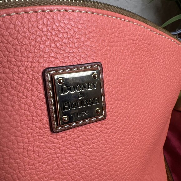 Dooney & Bourke Pebble Grain Robin Crossbody Coral (Retail $248) - Picture 8 of 12